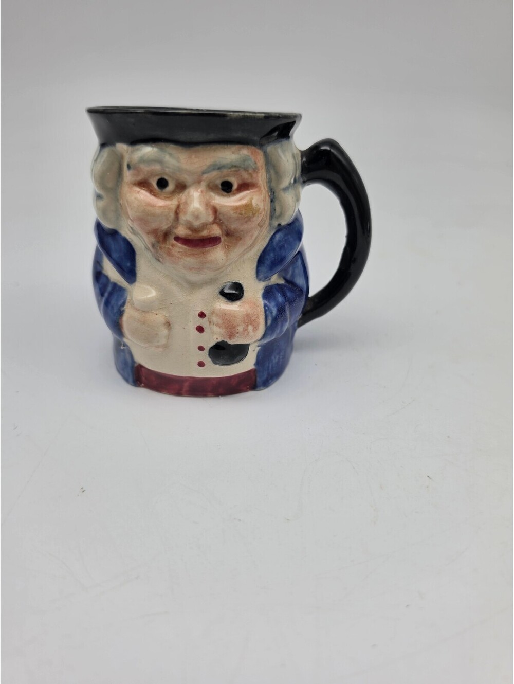 Vintage Toby Mug with Blue Coat and Black Hat